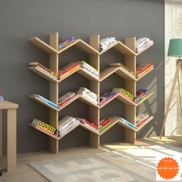 Kệ sách gỗ thiết kế hình cây KS094