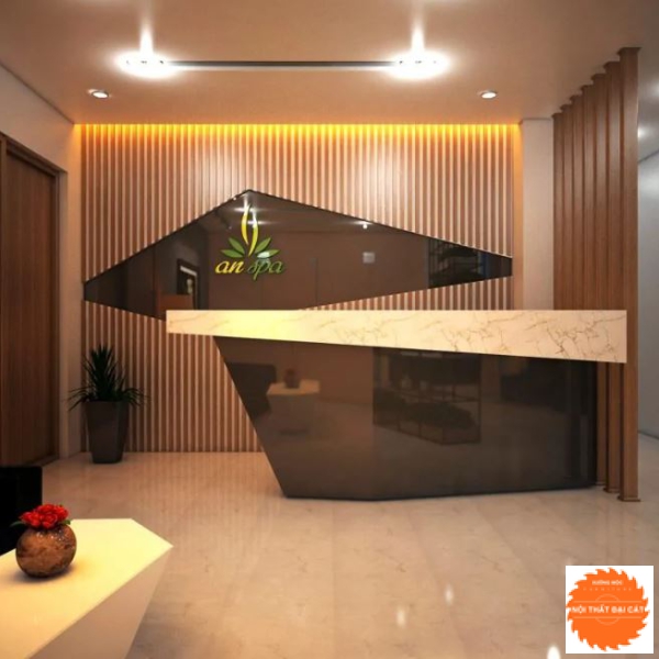 Quầy lễ tân Spa thiết kế đẹp QLT017