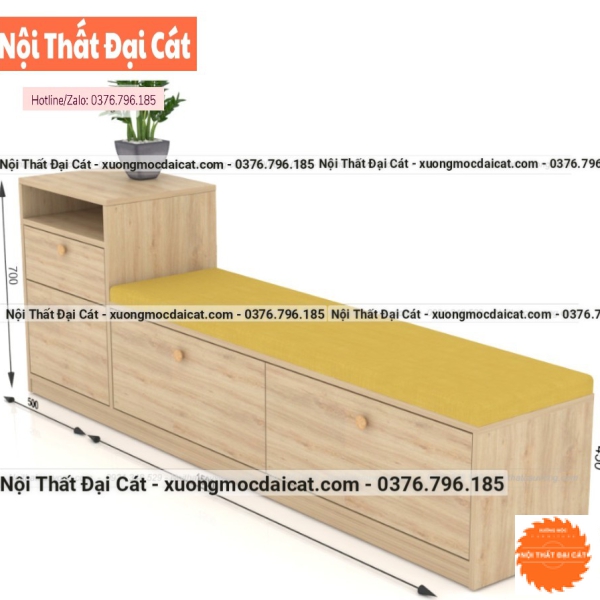 Băng ghế đọc sách có tủ nhỏ BG056