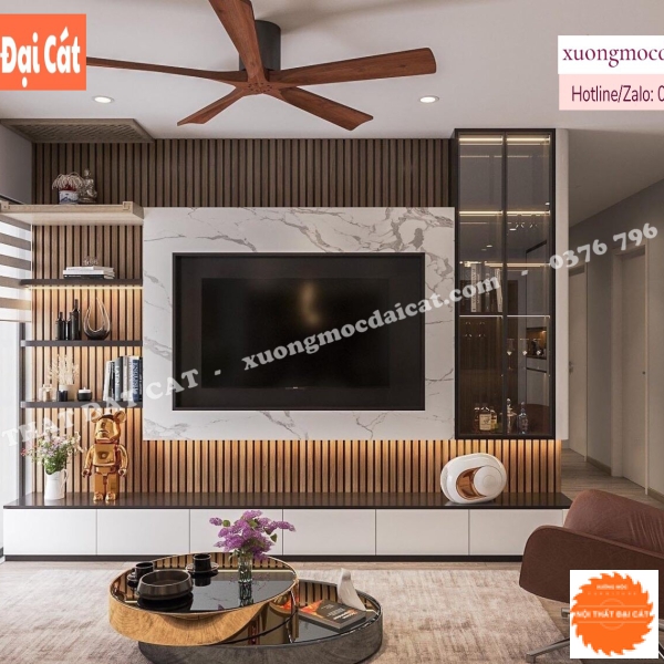 Vách ốp kệ tivi VO058