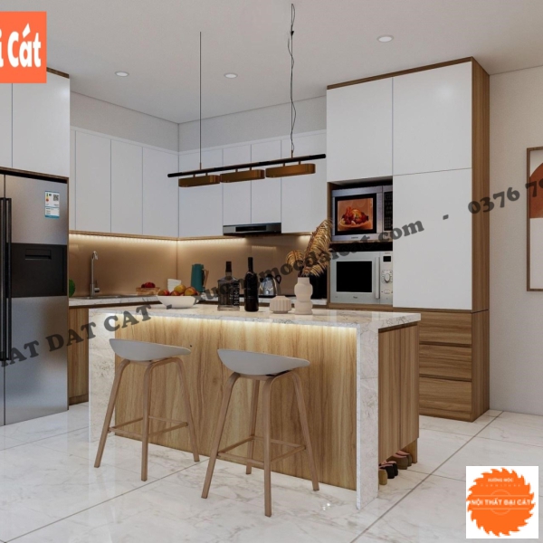Bàn đảo bếp phòng bếp đẹp ĐB040