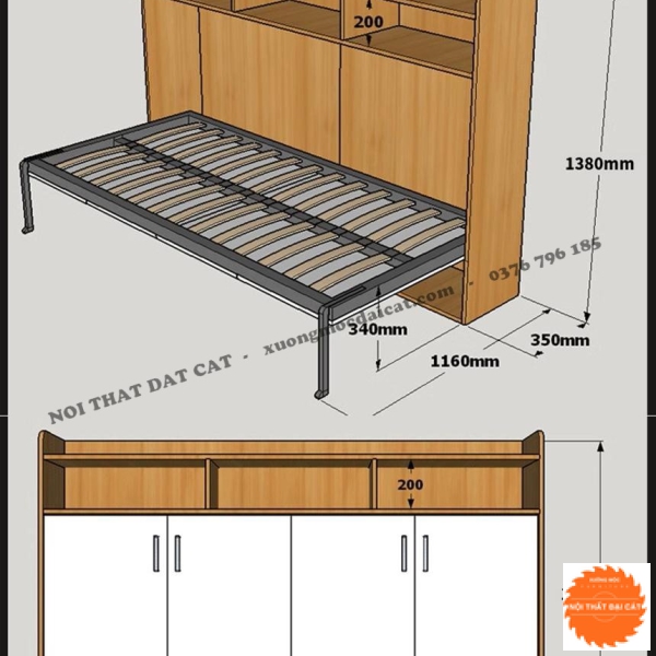 Giường gấp thông minh đa năng GG004