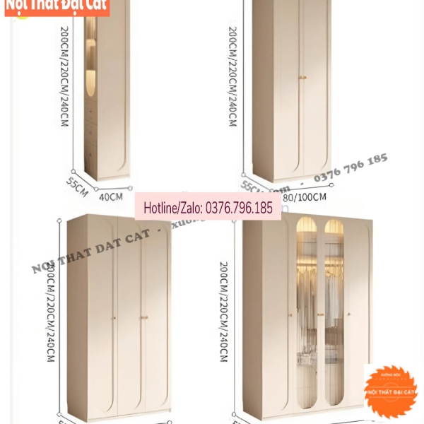 Tủ áo quần có kệ góc tiện ích TA474