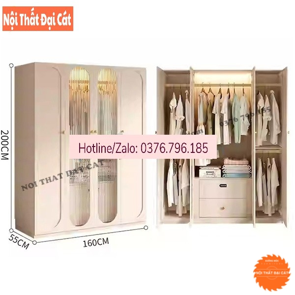 Tủ áo quần có kệ góc tiện ích TA474