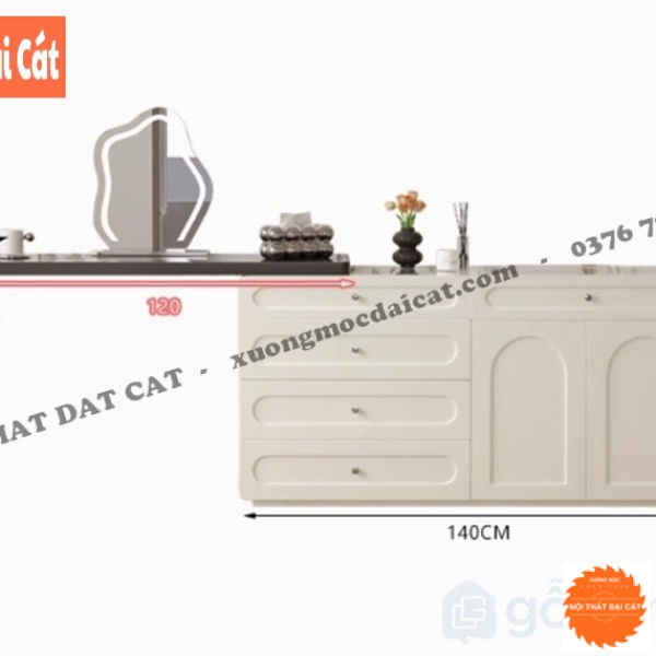 Bàn trang điểm thiết kế hiện đại BTĐ146