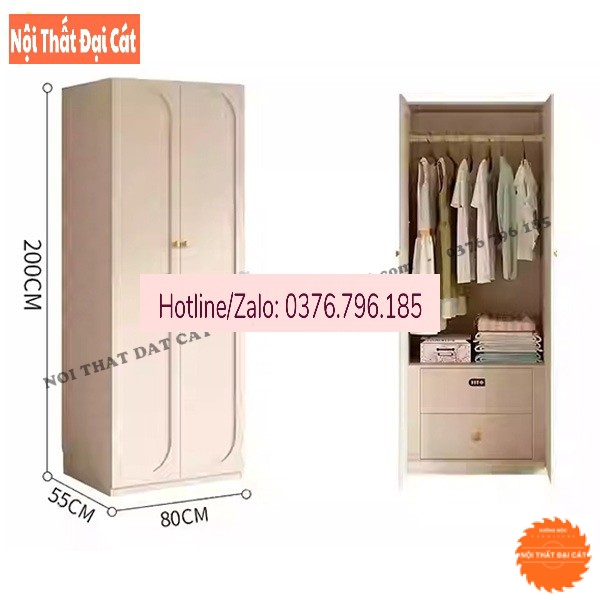Tủ áo quần có kệ góc tiện ích TA474