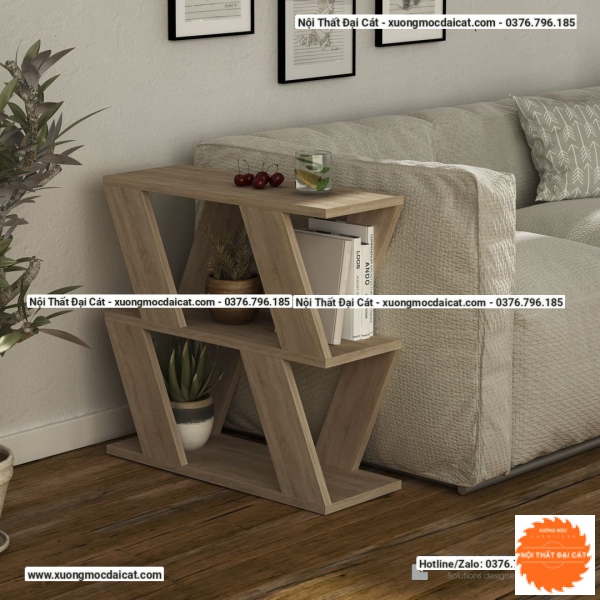 Bàn gỗ cạnh sofa thiết kế hiện đại BGS021