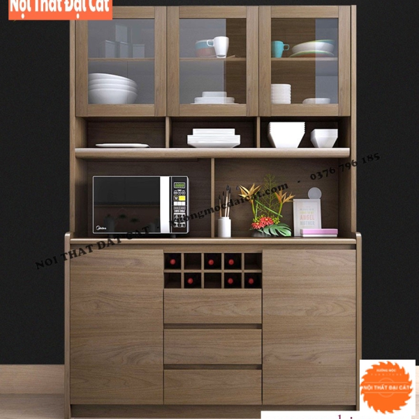 Tủ đựng đồ nhà bếp cánh kính TBN075