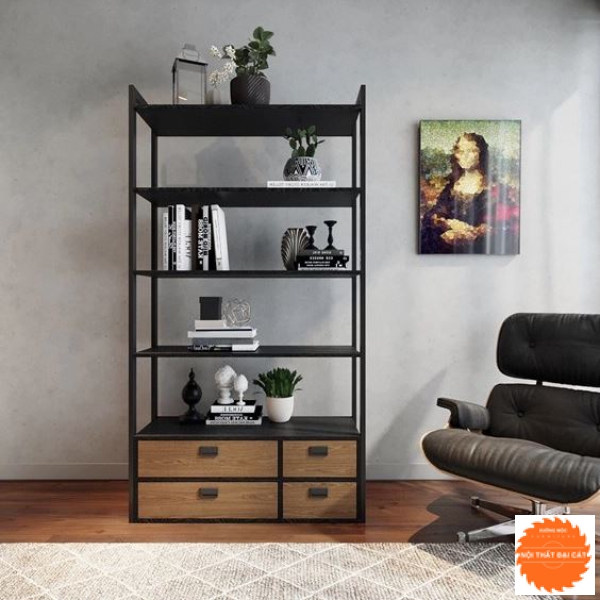 Kệ sách thiết kế 4 tầng - 4 ngăn KS189