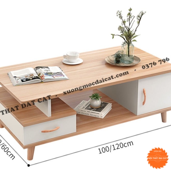 Bàn sofa - bàn trà tone trắng gỗ MDF BS063