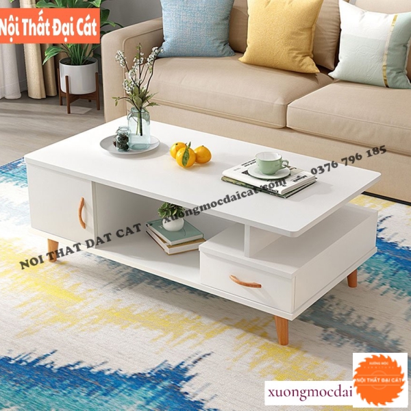 Bàn sofa - bàn trà tone trắng gỗ MDF BS063