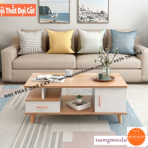 Bàn sofa - bàn trà tone trắng gỗ MDF BS063