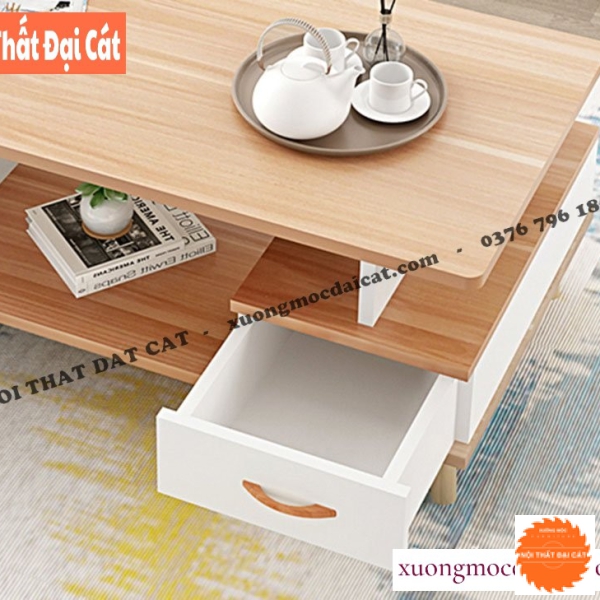 Bàn sofa - bàn trà tone trắng gỗ MDF BS063
