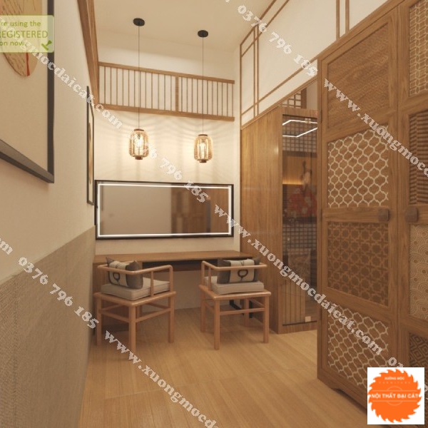 Mẫu thiết kế nội thất Spa - Thẩm mỹ viện phong cách Nhật MS005