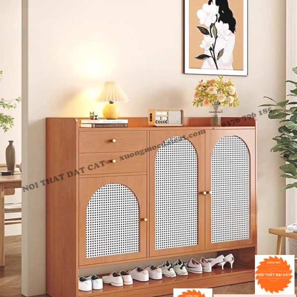 Tủ giày mây 3 cánh thiết kế sang trọng TGM020