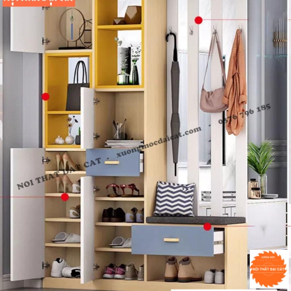 Tủ giày dép kết hợp vách ngăn TG234