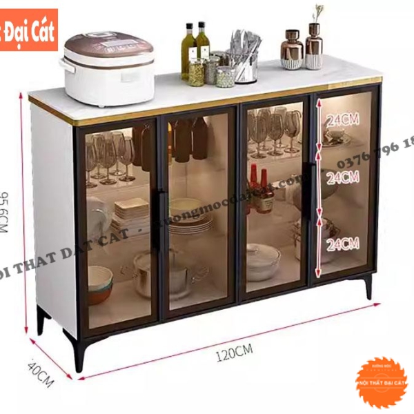 Tủ đựng chén nhỏ cánh kính cao cấp TBN094
