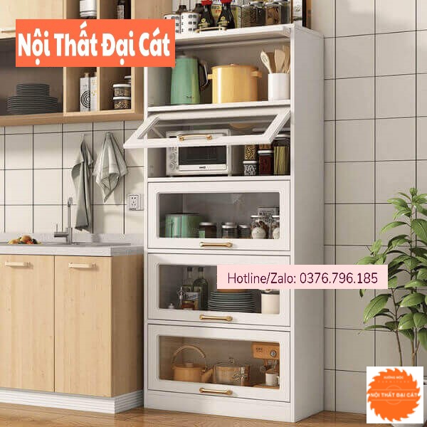 Tủ bếp dáng đứng nhiều tầng TBN103
