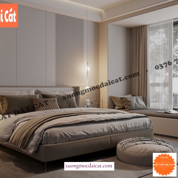 Giường bọc nệm cao cấp GBN006