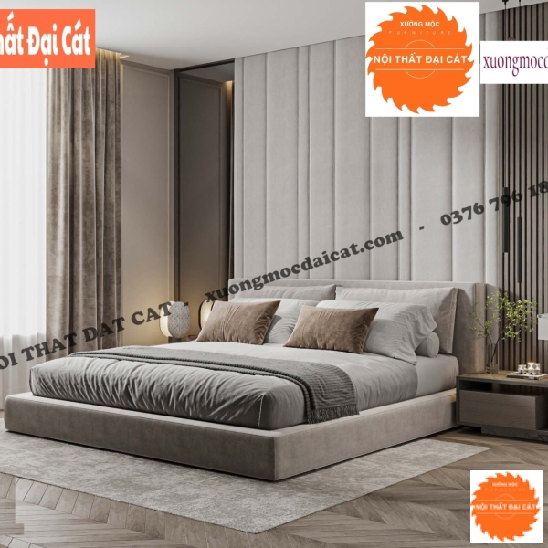 Giường bọc nệm cao cấp GBN013