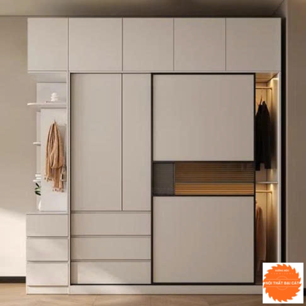 Tủ áo quần gỗ thiết kế đẹp TA489