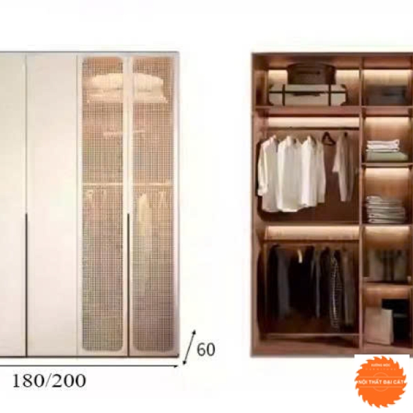 Tủ áo quần cánh mây TAM011