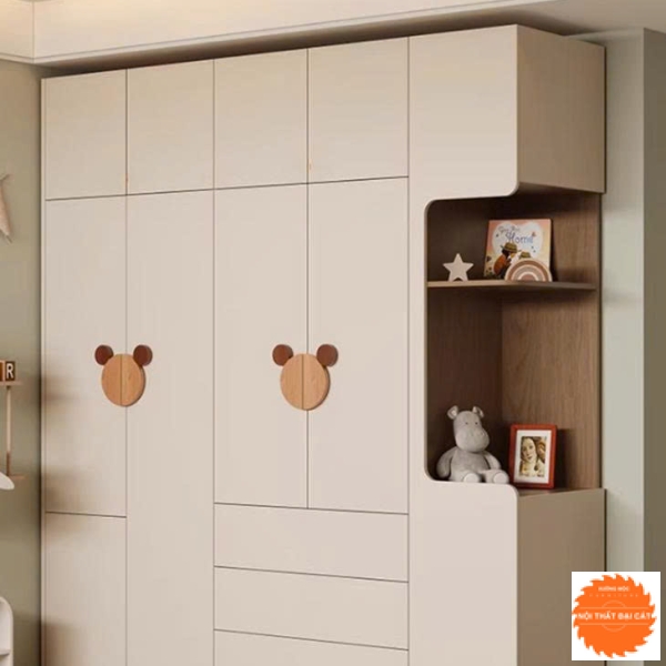 Tủ áo quần trẻ em bằng gỗ công nghiệp TTE072