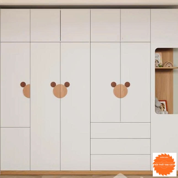 Tủ áo quần trẻ em bằng gỗ công nghiệp TTE072