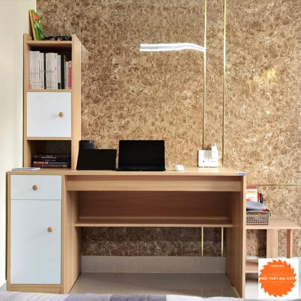 Bàn học kết hợp kệ sách MS024