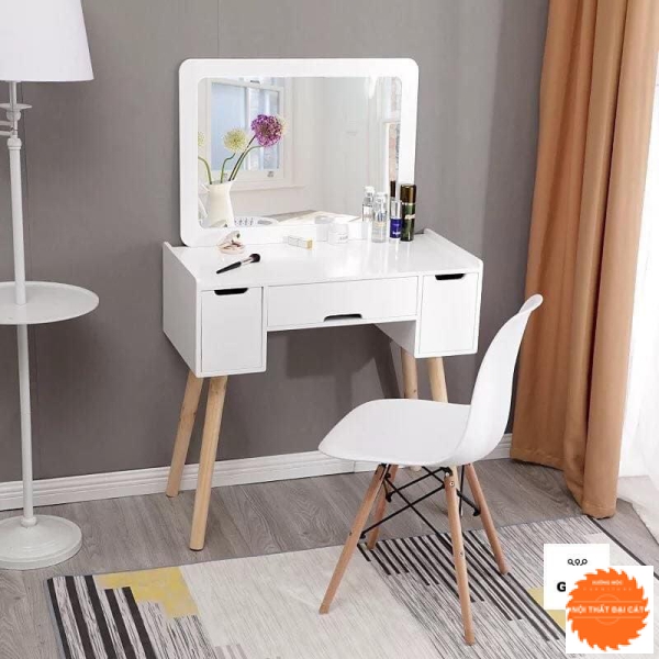 Bàn trang điểm tone trắng MS001
