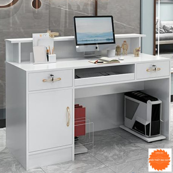 Quầy lễ tân gỗ nhỏ gọn QLT010