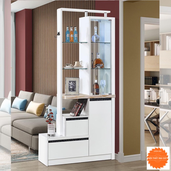 Tủ vách ngăn kết hợp trang trí VN007