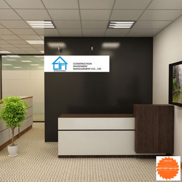 Vách logo cho quầy lễ tân MS004