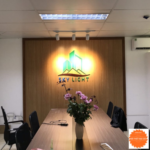 Vách logo cho quầy lễ tân MS0010