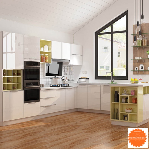 Tủ bếp thiết kế sang trọng cho nhà bếp gia đình TB0052