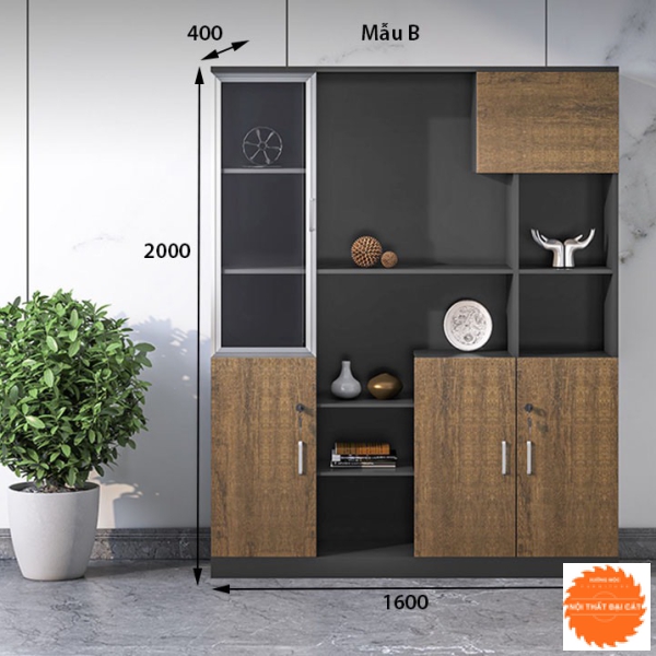 Tủ hồ sơ , tài liệu gỗ hiện đại THS040