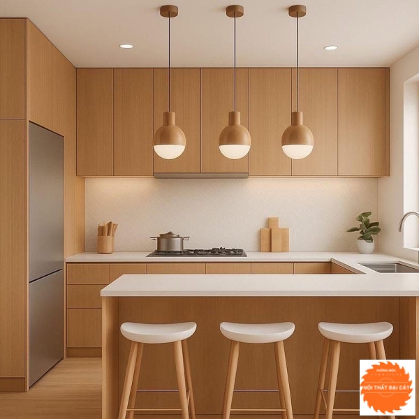 Tủ bếp gỗ hiện đại TB0160