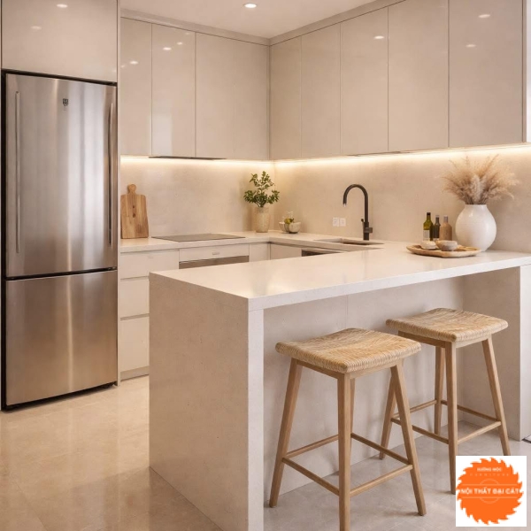 Tủ bếp gỗ hiện đại TB0168