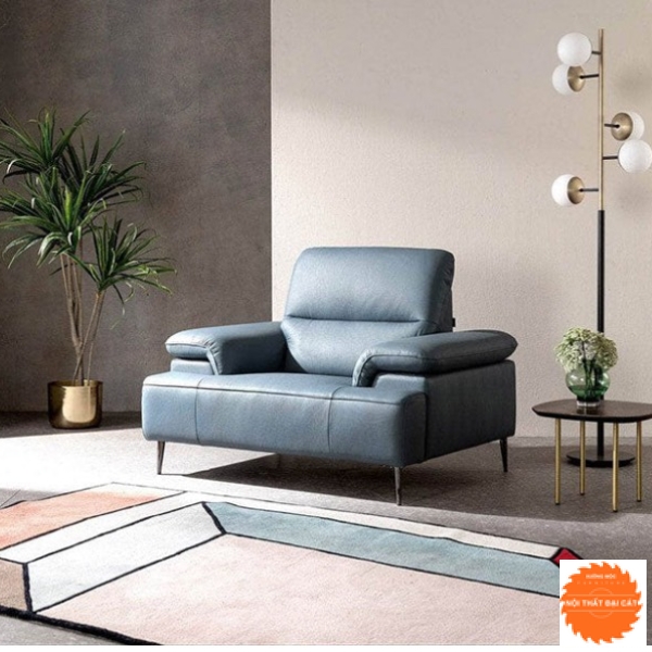 Ghế sofa đơn chân sắt hiện đại 