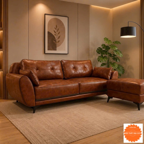 Băng ghế sofa nâu